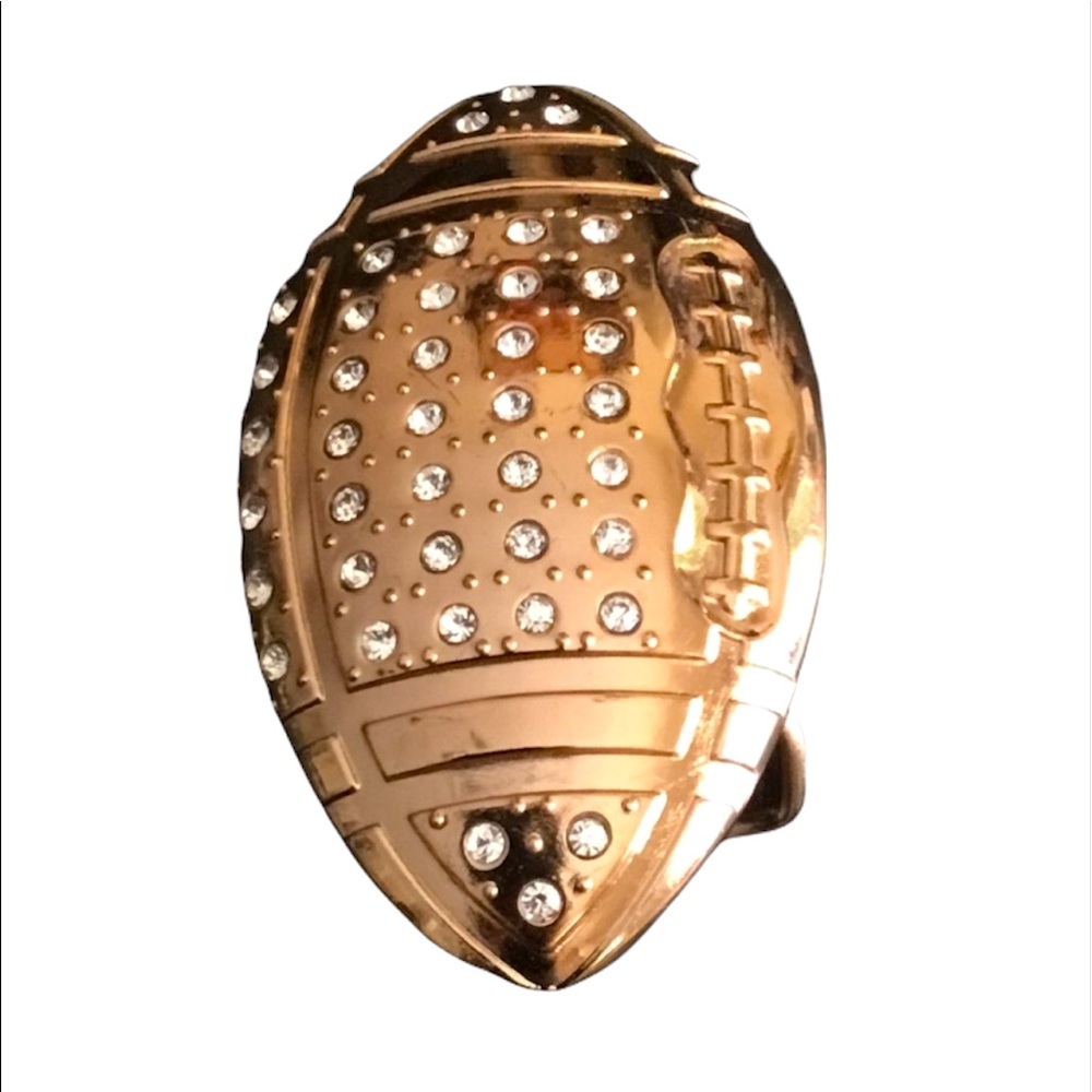Mens Collectible NEW Bronze Gold Color Football Belt Buckle